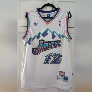 John Stockton authentic Jazz NBA jersey from his final season LARGE. Adidas.